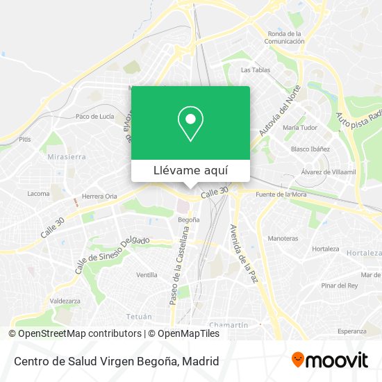 Mapa Centro de Salud Virgen Begoña