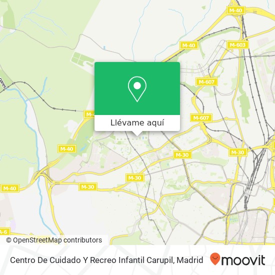 Mapa Centro De Cuidado Y Recreo Infantil Carupil