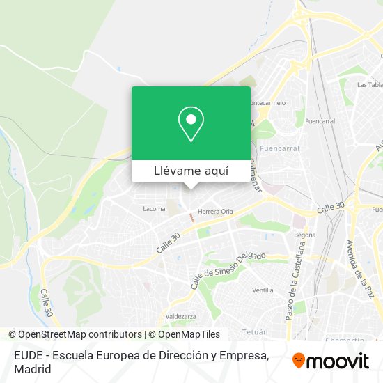 Mapa EUDE - Escuela Europea de Dirección y Empresa