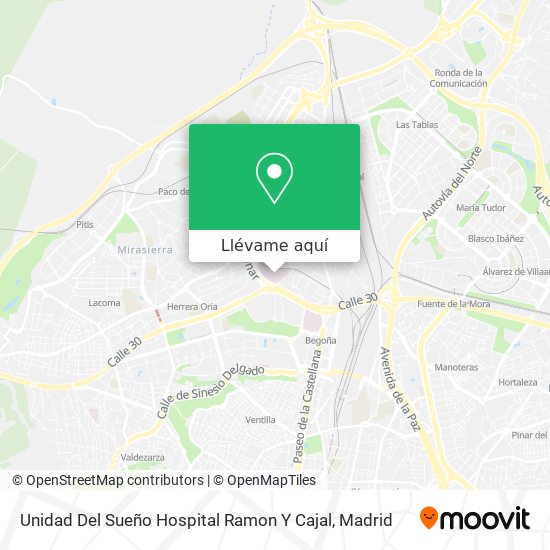 Mapa Unidad Del Sueño Hospital Ramon Y Cajal
