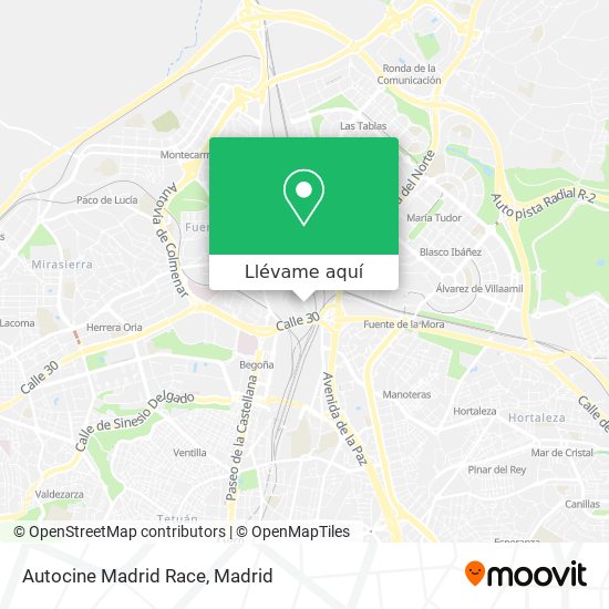 Mapa Autocine Madrid Race