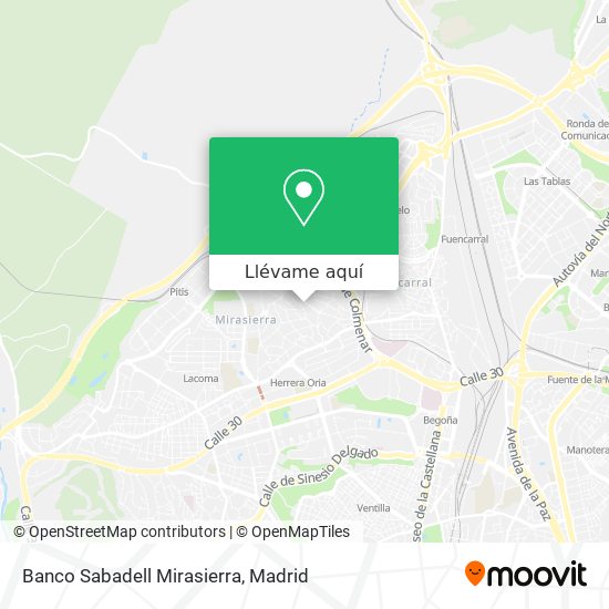 Mapa Banco Sabadell Mirasierra