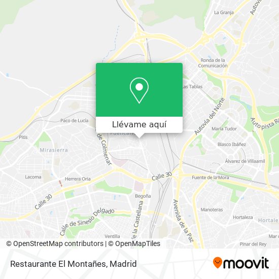 Mapa Restaurante El Montañes