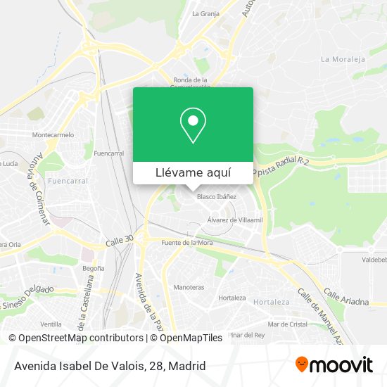 Mapa Avenida Isabel De Valois, 28