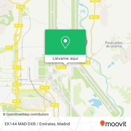 Mapa EK144 MAD-DXB / Emirates