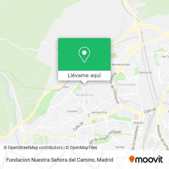 Mapa Fundacion Nuestra Señora del Camino