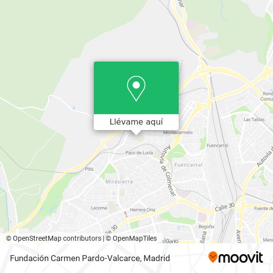 Mapa Fundación Carmen Pardo-Valcarce