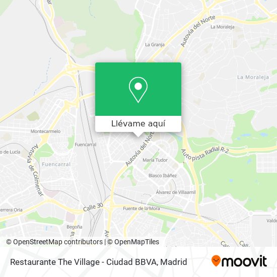 Mapa Restaurante The Village - Ciudad BBVA