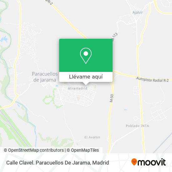 Mapa Calle Clavel. Paracuellos De Jarama