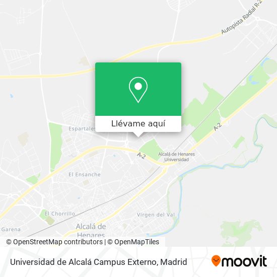 Mapa Universidad de Alcalá Campus Externo