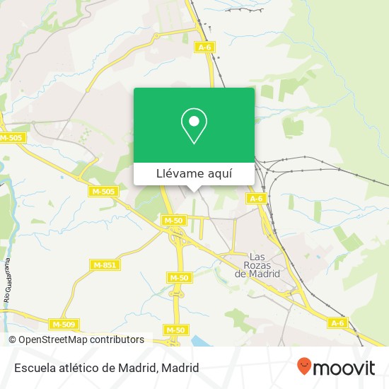 Mapa Escuela atlético de Madrid