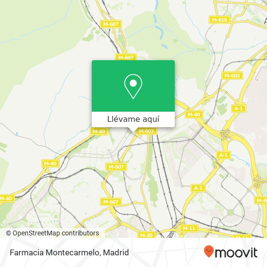 Mapa Farmacia Montecarmelo