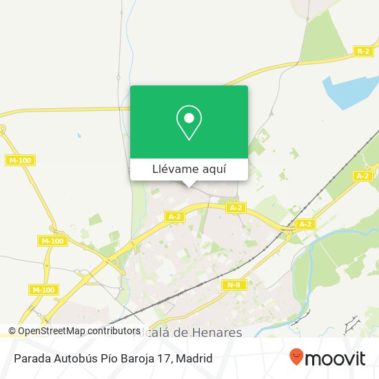 Mapa Parada Autobús Pío Baroja 17