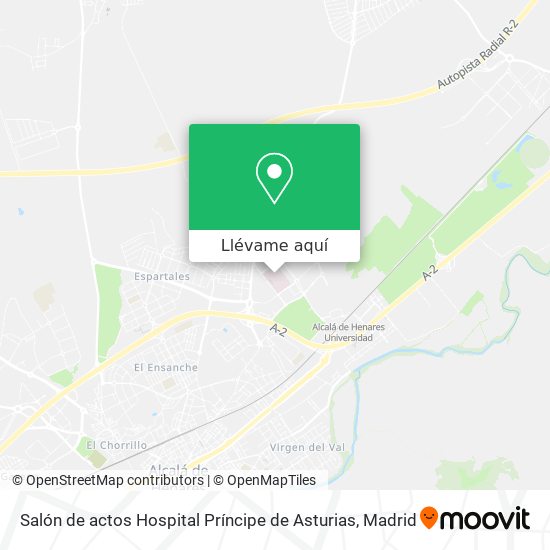 Mapa Salón de actos Hospital Príncipe de Asturias