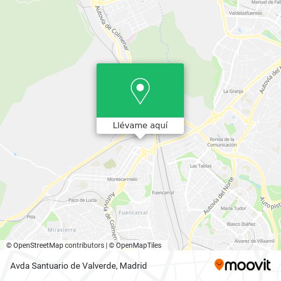 Mapa Avda Santuario de Valverde