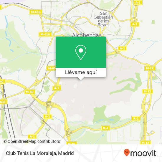 Mapa Club Tenis La Moraleja