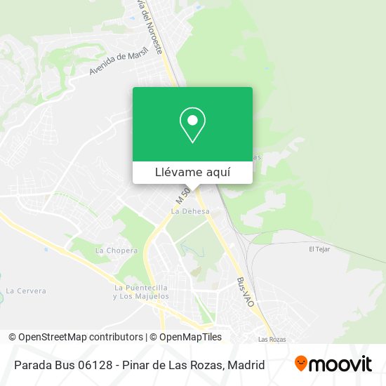 Mapa Parada Bus 06128 - Pinar de Las Rozas
