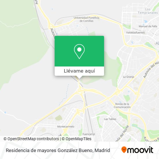 Mapa Residencia de mayores González Bueno