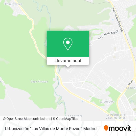 Mapa Urbanización "Las Villas de Monte Rozas"