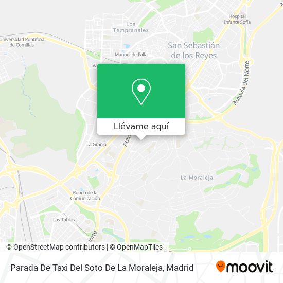 Mapa Parada De Taxi Del Soto De La Moraleja