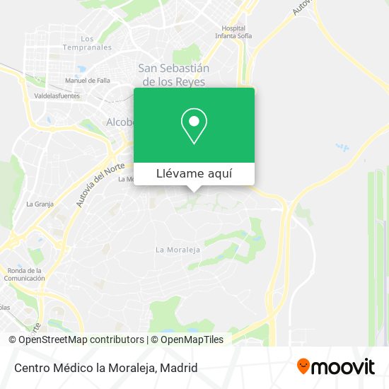 Mapa Centro Médico la Moraleja