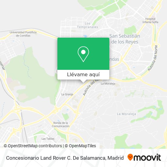 Mapa Concesionario Land Rover C. De Salamanca