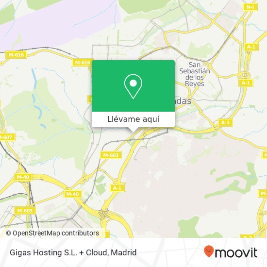 Mapa Gigas Hosting S.L. + Cloud