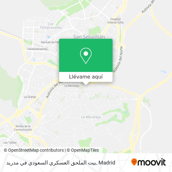 Mapa بيت الملحق العسكري السعودي في مدريد