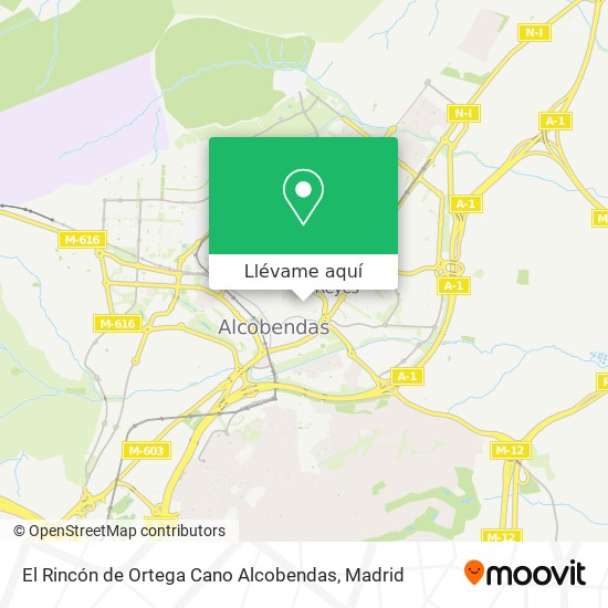 Mapa El Rincón de Ortega Cano Alcobendas