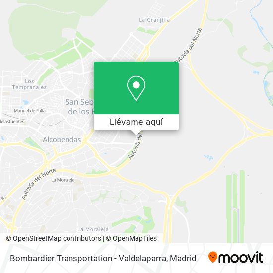 Mapa Bombardier Transportation - Valdelaparra