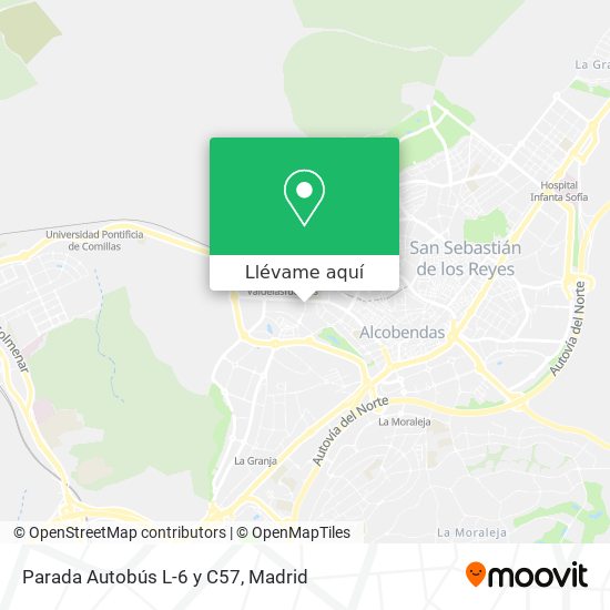 Mapa Parada Autobús L-6 y C57