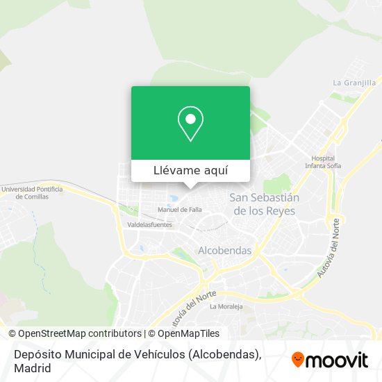 Mapa Depósito Municipal de Vehículos (Alcobendas)