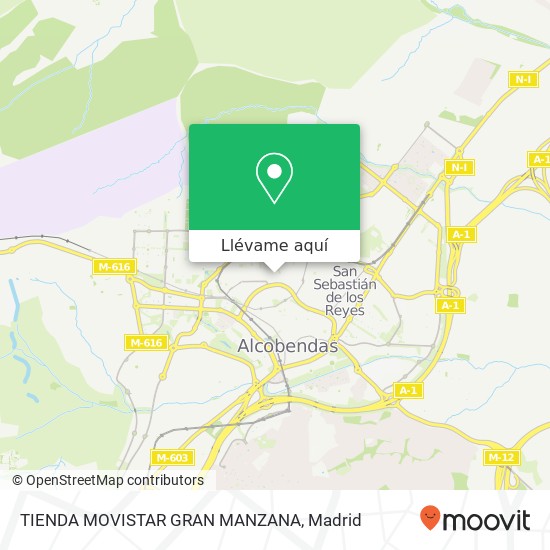 Mapa TIENDA MOVISTAR GRAN MANZANA