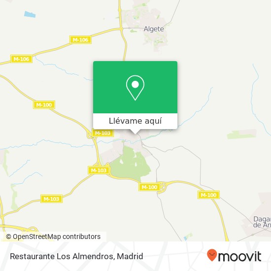 Mapa Restaurante Los Almendros