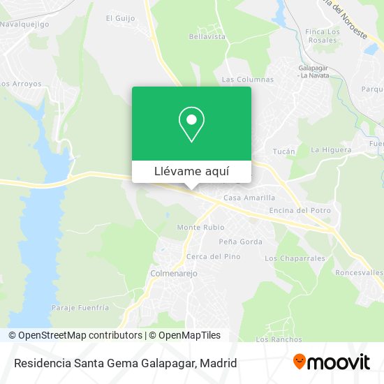 Mapa Residencia Santa Gema Galapagar