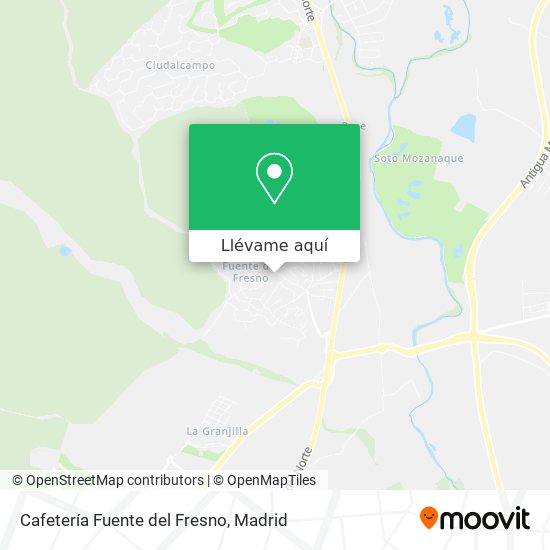 Mapa Cafetería Fuente del Fresno