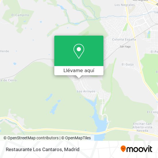 Mapa Restaurante Los Cantaros