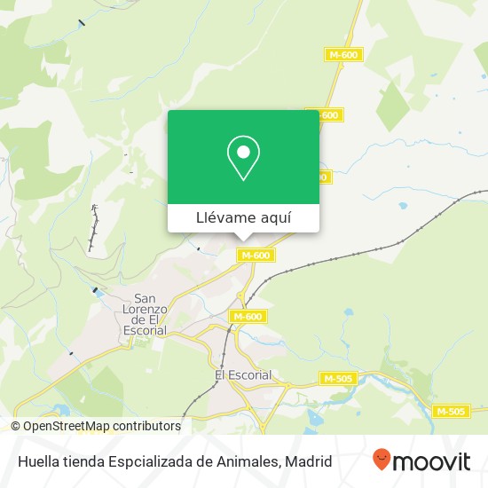 Mapa Huella tienda Espcializada de Animales