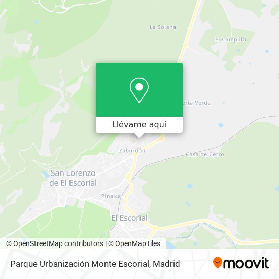 Mapa Parque Urbanización Monte Escorial