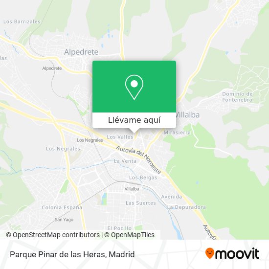 Actuación Estacionario pozo Cómo llegar a Parque Pinar de las Heras en Collado Villalba en Autobús o  Tren?