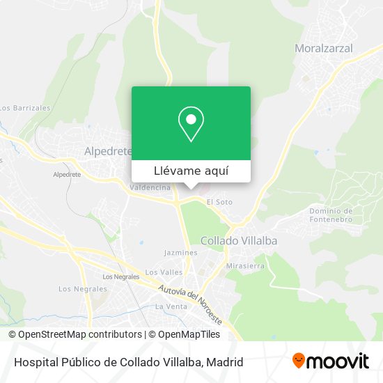 Mapa Hospital Público de Collado Villalba