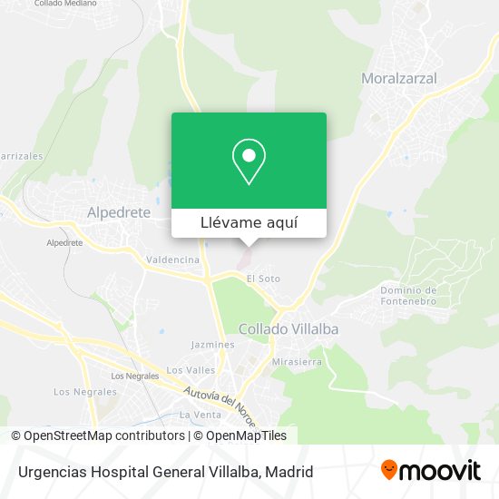 Mapa Urgencias Hospital General Villalba
