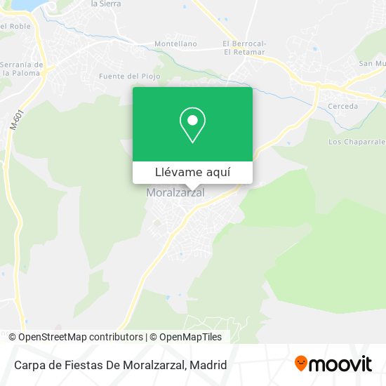 Mapa Carpa de Fiestas De Moralzarzal