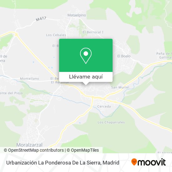 Mapa Urbanización La Ponderosa De La Sierra