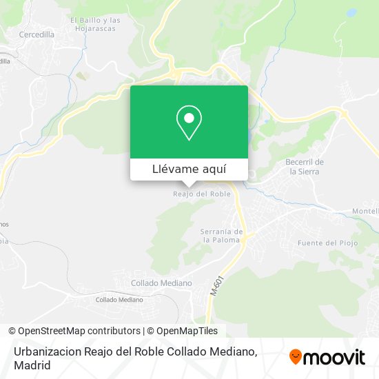 Mapa Urbanizacion Reajo del Roble Collado Mediano
