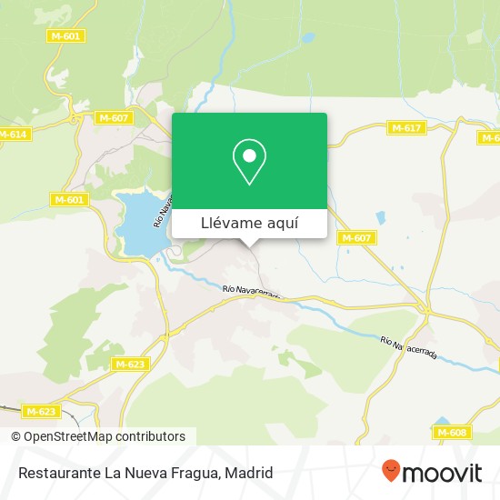 Mapa Restaurante La Nueva Fragua