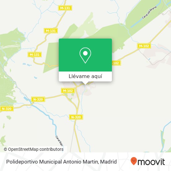 Mapa Polideportivo Municipal Antonio Martin