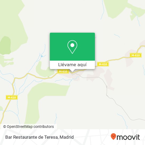 Mapa Bar Restaurante de Teresa