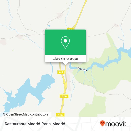 Mapa Restaurante Madrid-Paris