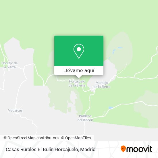 Mapa Casas Rurales El Bulin Horcajuelo